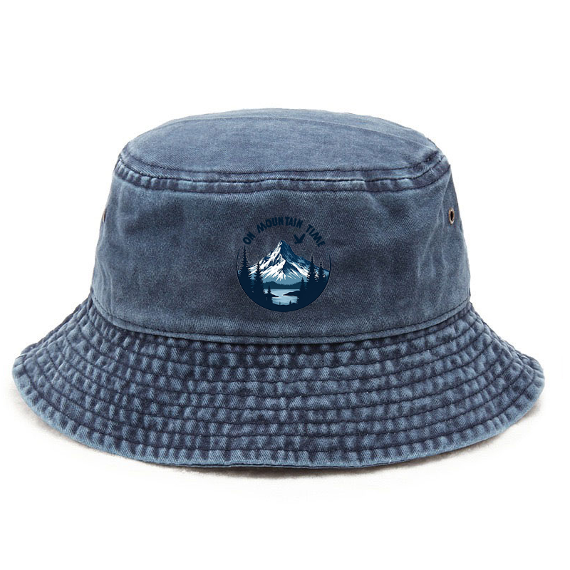 Bucket Hat Women - Customize Snow Peak Cotton Washed Bucket