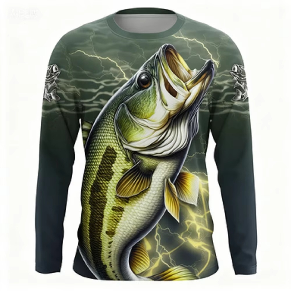Women'S Fashion Trends - Fashionable Bass Pattern Crew Neck Long