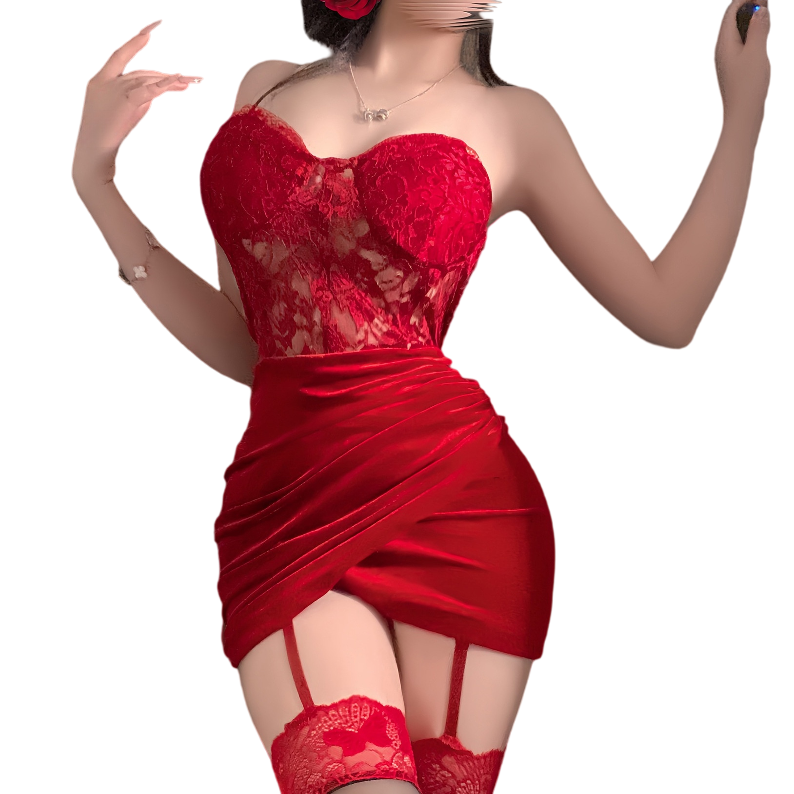 Women'S Fashion Underwear - Fashionable French Gold Velvet Sleeping Skirt