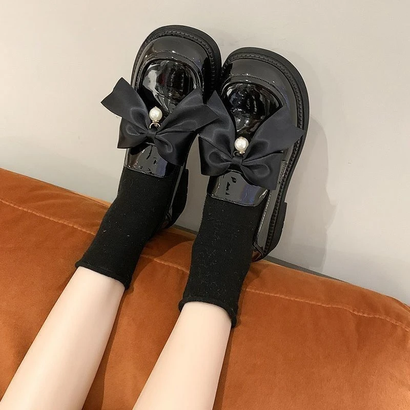 Women'S Fashion Quick Delivery - Women's Shoes With Bow Heel Leather