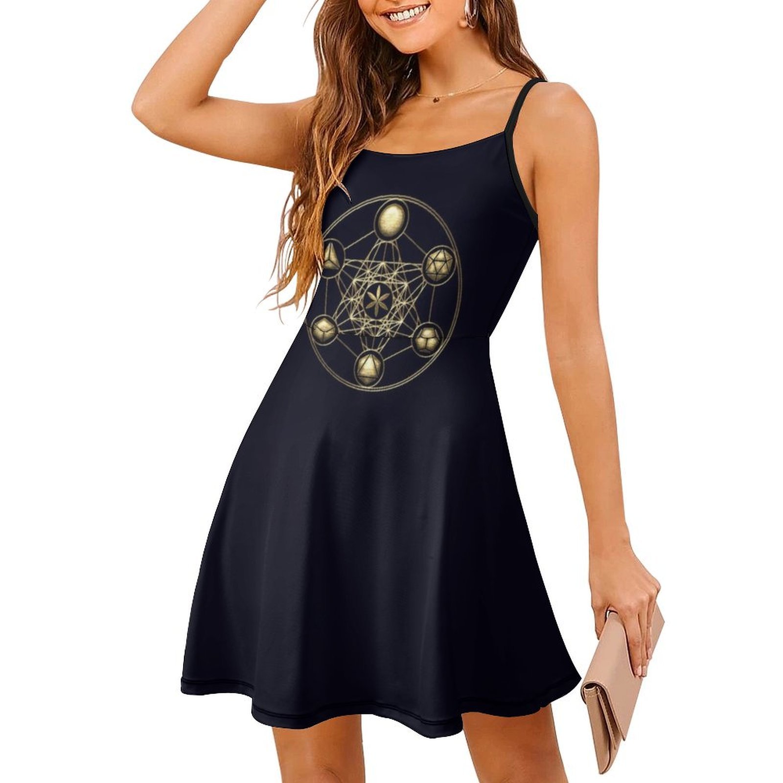 Platonic Solids Metatrons Cube - Women Fashion Gown reseña y precio