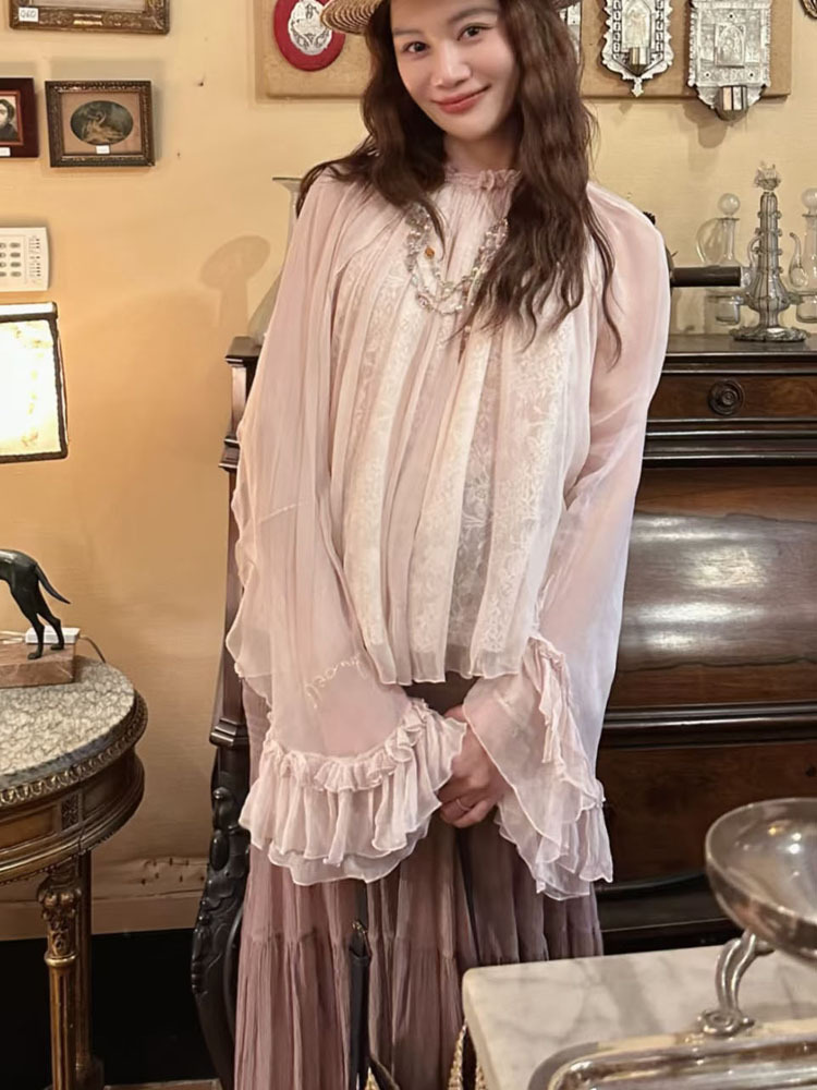 Lace ruffled loose top, stylis - Women'S Fashion For Summer 2026 reseña y precio