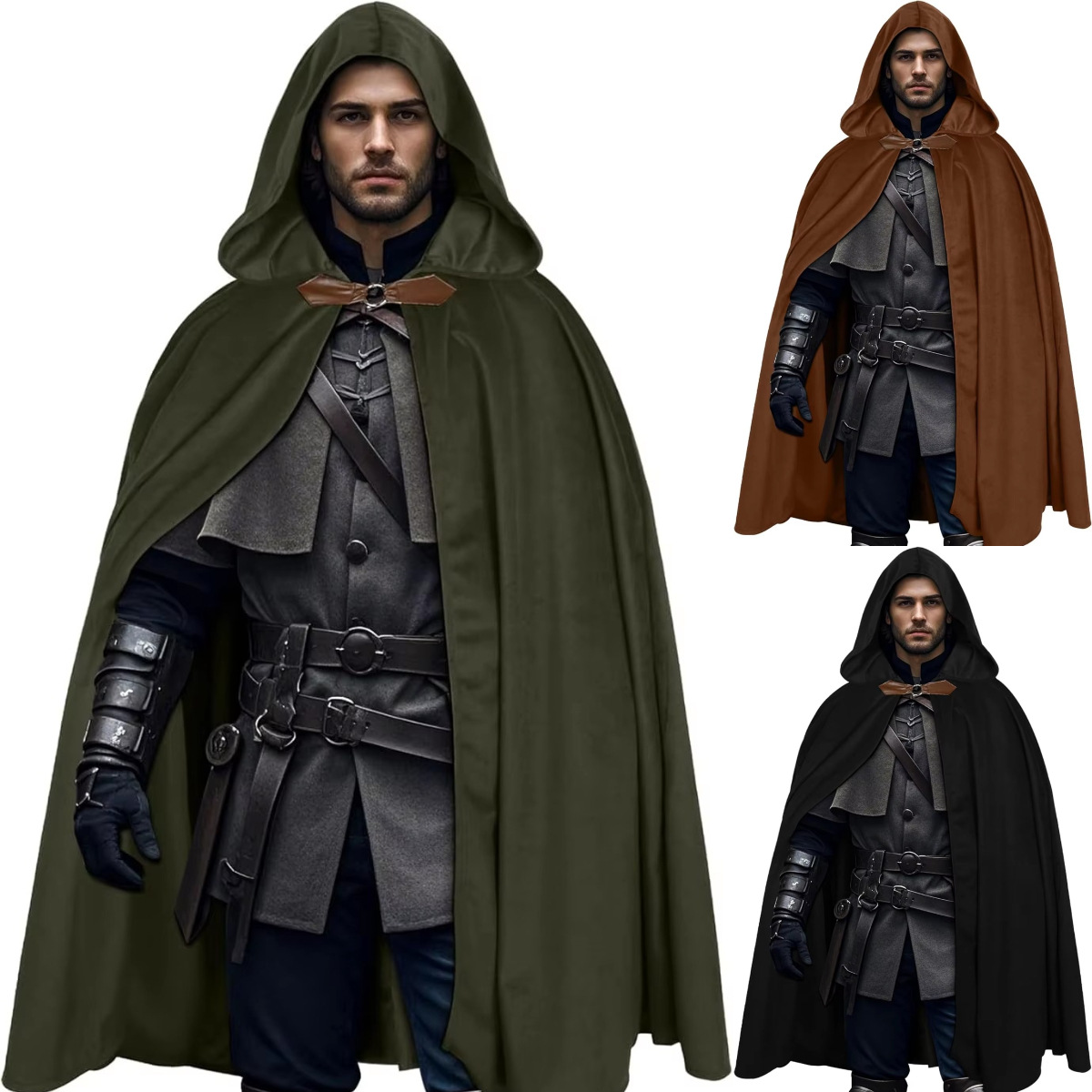 Men's Velvet Hooded Cloak Rena - Women'S Fashion Renaissance Period reseña y precio