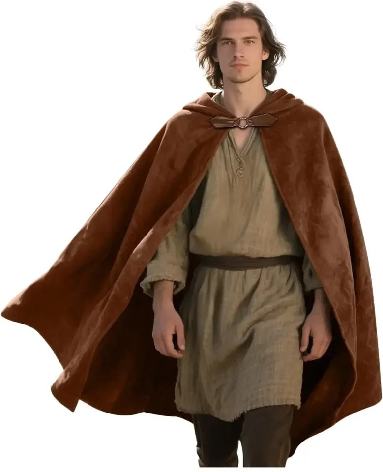 Men's Velvet Hooded Cloak Rena - Women'S Fashion Renaissance Period reseña y precio