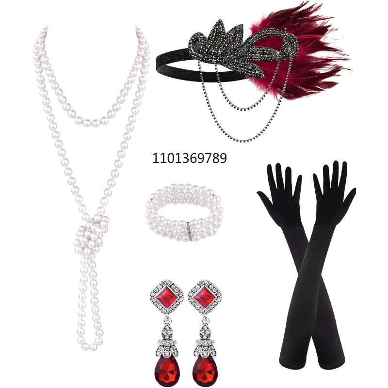6 Pcs 1920s Flapper Accessorie - Women'S Fashion Roaring 20S reseña y precio