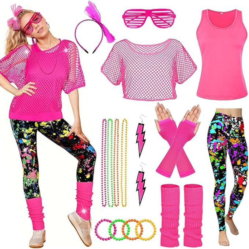 10Pcs/set Women 80s Fancy Work - Women'S Fashion From The 80S reseña y precio