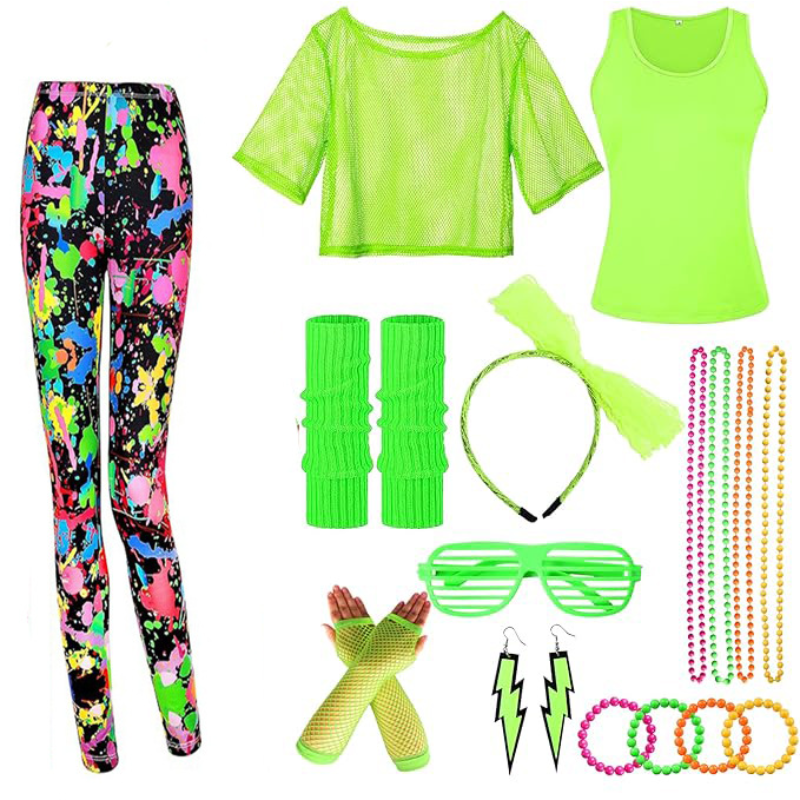 10Pcs/set Women 80s Fancy Work - Women'S Fashion From The 80S reseña y precio