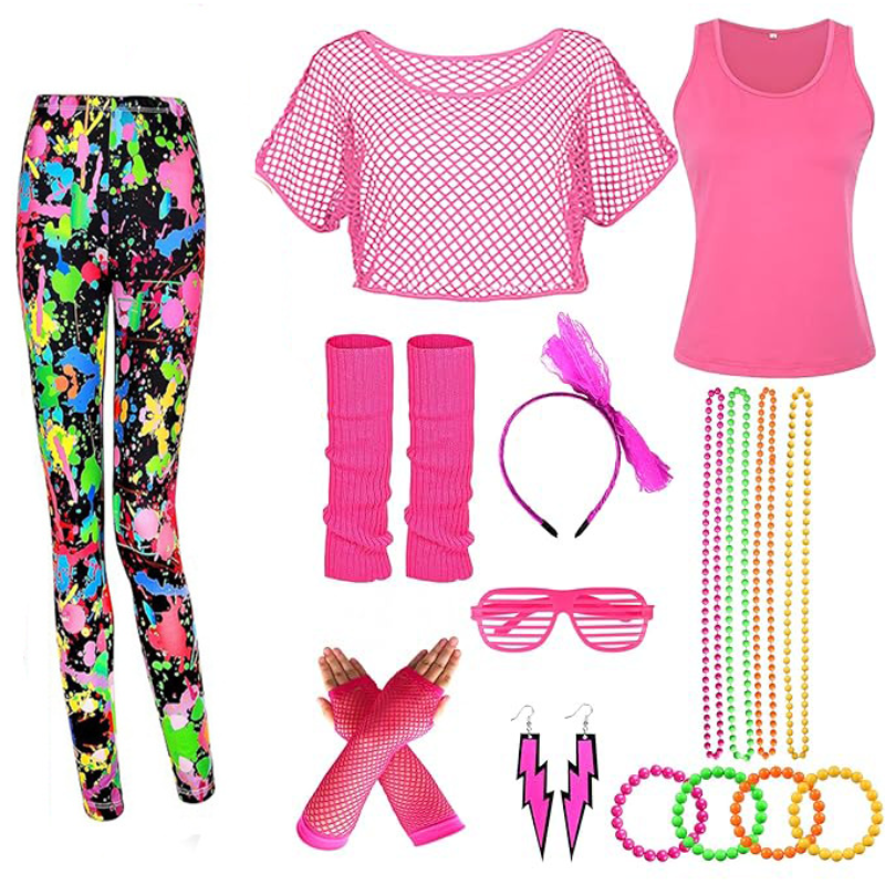 10Pcs/set Women 80s Fancy Work - Women'S Fashion From The 80S reseña y precio