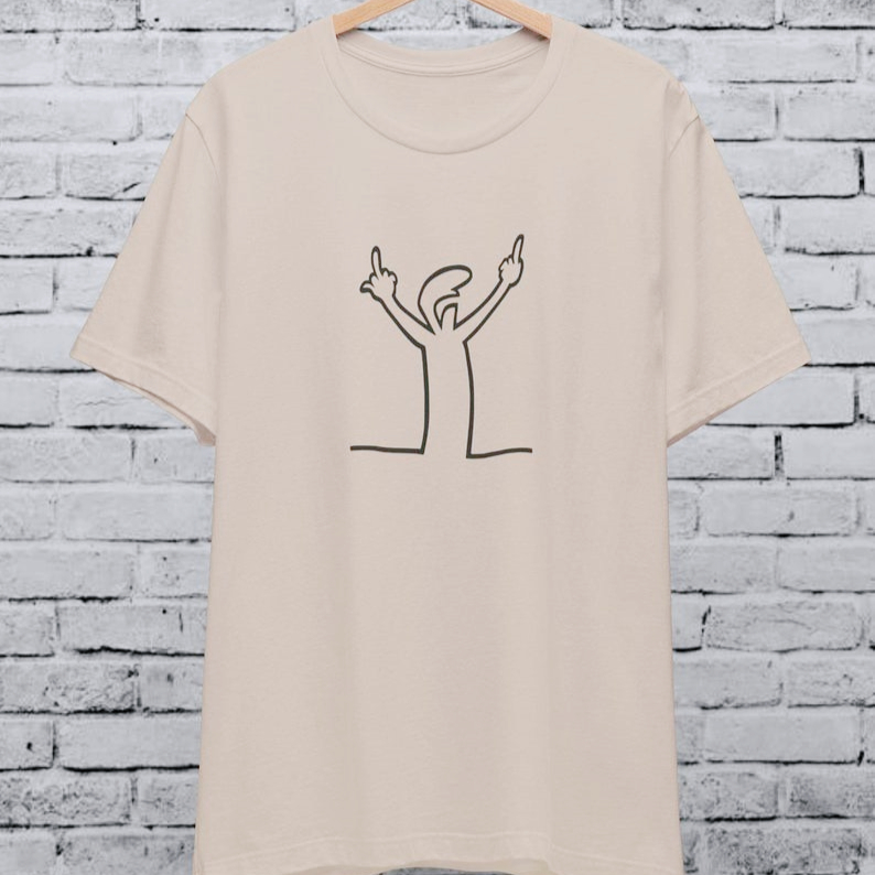 Angry La Linea Unisex T-Shirt  - Women'S Fashion From The 80S reseña y precio