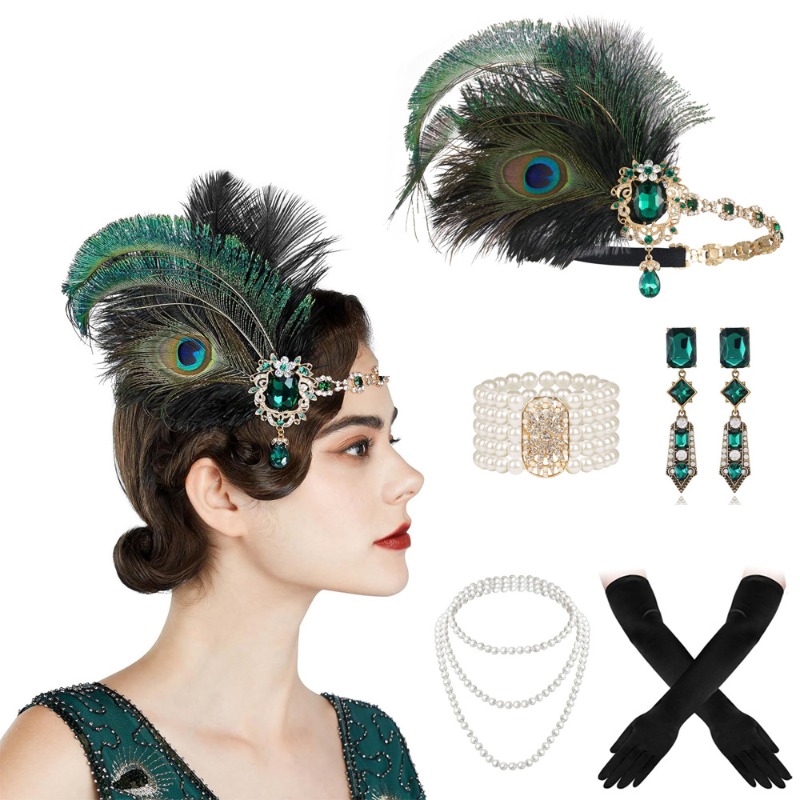 Flapper Accessories Set 1920s  - Women'S Fashion Roaring 20S reseña y precio