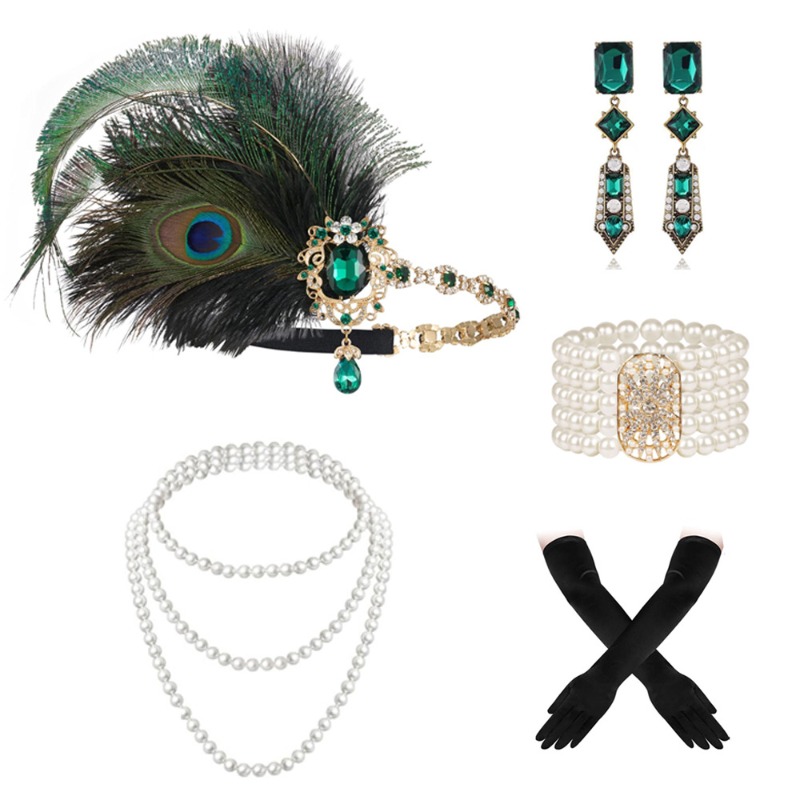 Flapper Accessories Set 1920s  - Women'S Fashion Roaring 20S reseña y precio