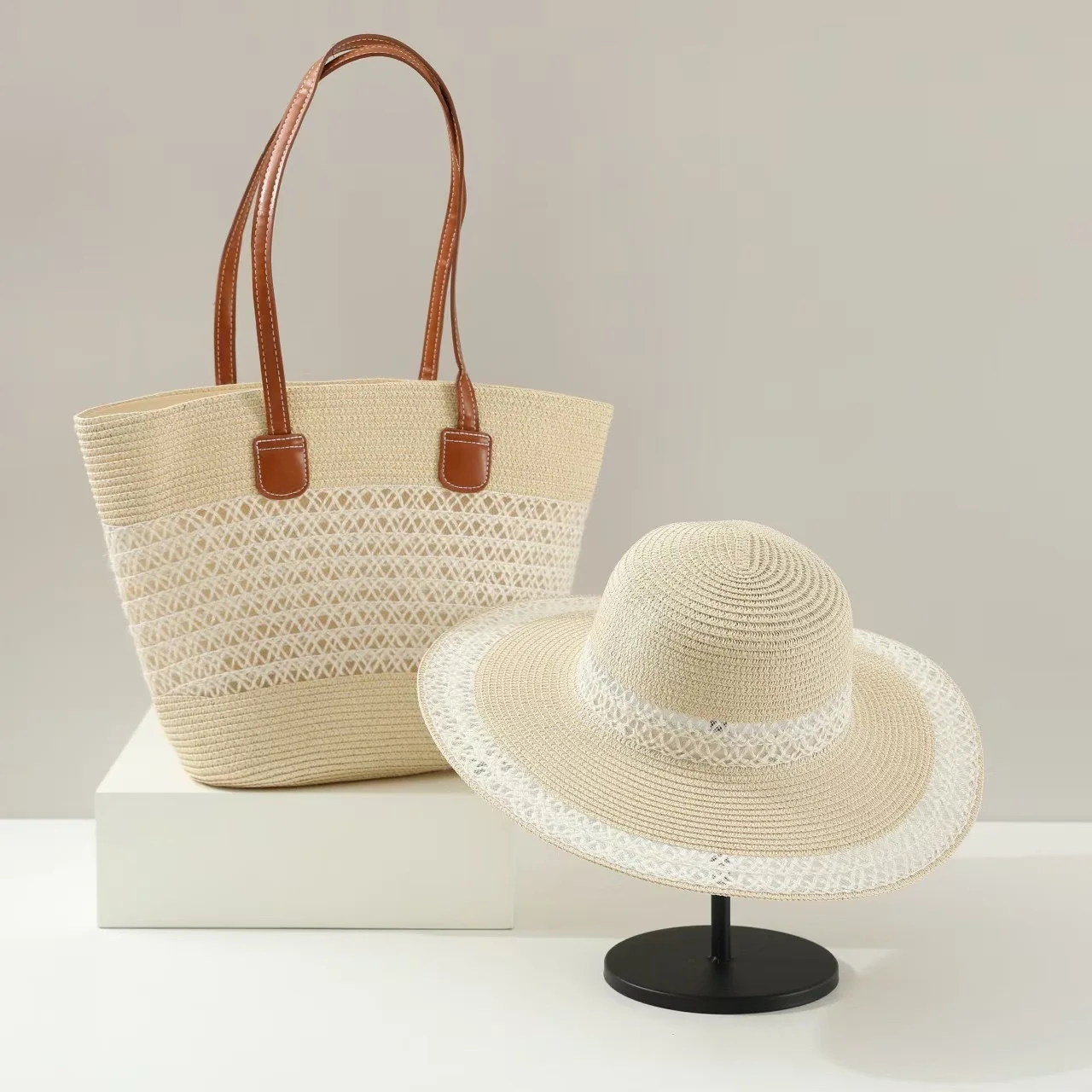 Large Capacity Straw Woven Bag - Bucket Hat Women reseña y precio
