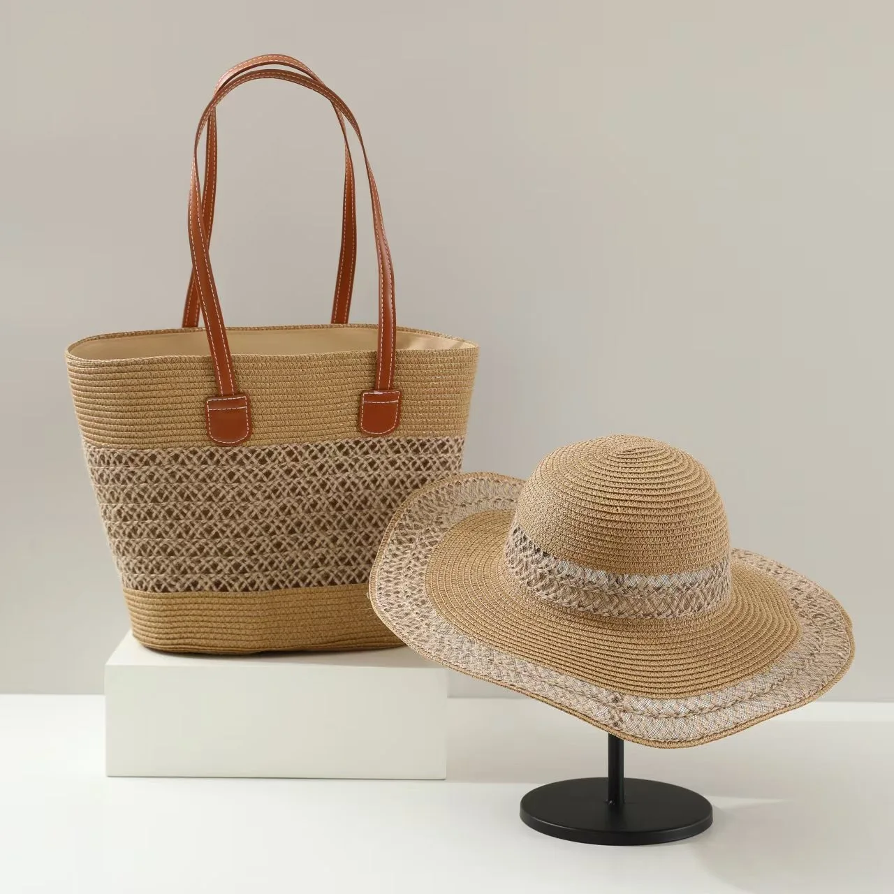 Large Capacity Straw Woven Bag - Bucket Hat Women reseña y precio