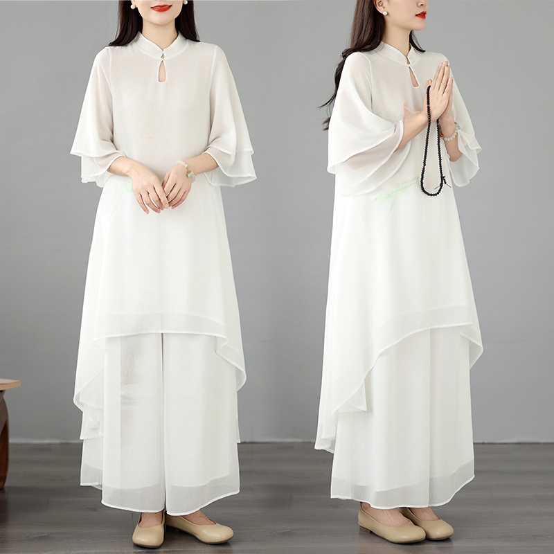 Elegant Long Silk Georgette Pr - Women Fashion Over The Years reseña y precio