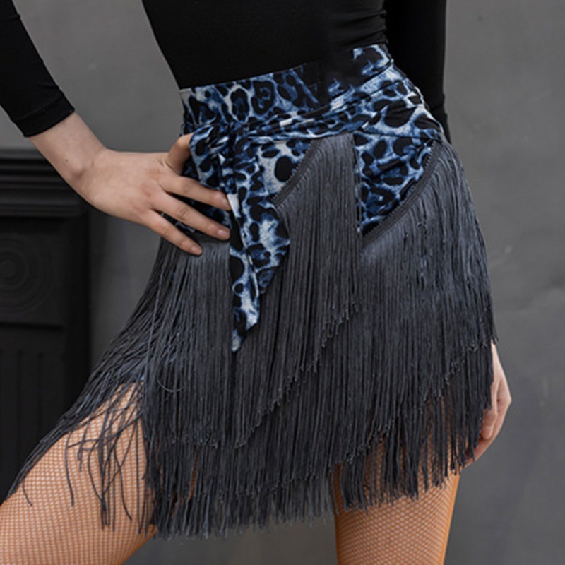 Women Leopard Print Latin Danc - Printed Wrap Skirt reseña y precio