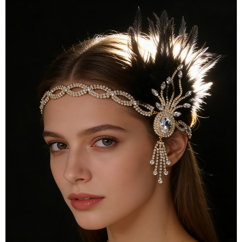 1920s Flapper Headband Hair Ac - Women'S Fashion Roaring 20S reseña y precio
