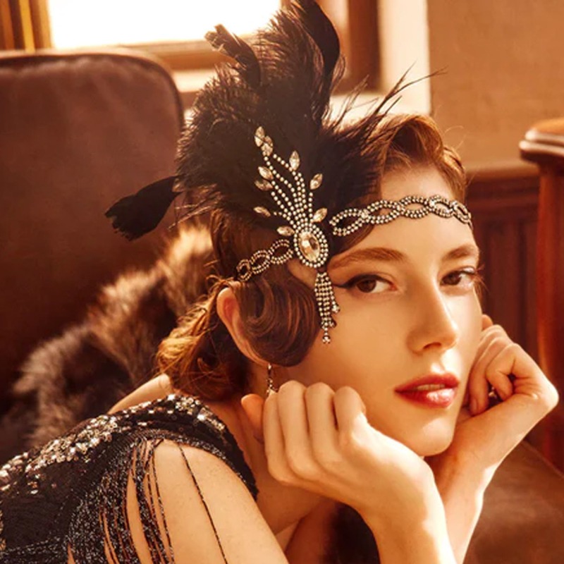 1920s Flapper Headband Hair Ac - Women'S Fashion Roaring 20S reseña y precio