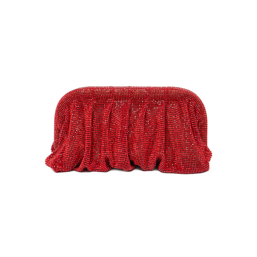 Red Aluminum Mesh Rhinestone P - Women Fashion Reddit reseña y precio