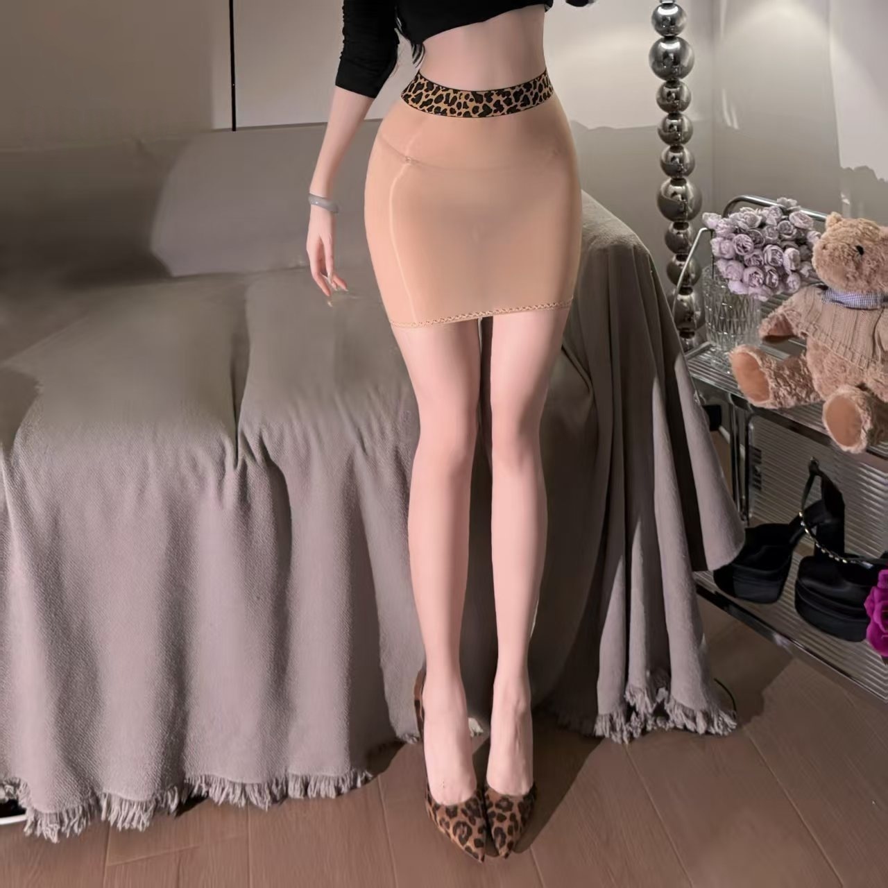 Perspective Silky Smooth Shiny - Printed Wrap Skirt reseña y precio