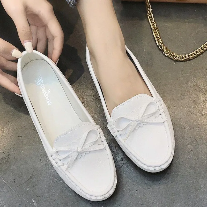 White Round Toe Woman Flats Sl - Women'S Fashion Quick Delivery reseña y precio