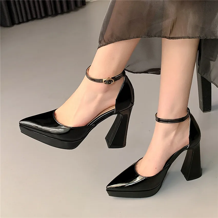 Red Black Patent Leather Platf - Women Fashion Reddit reseña y precio