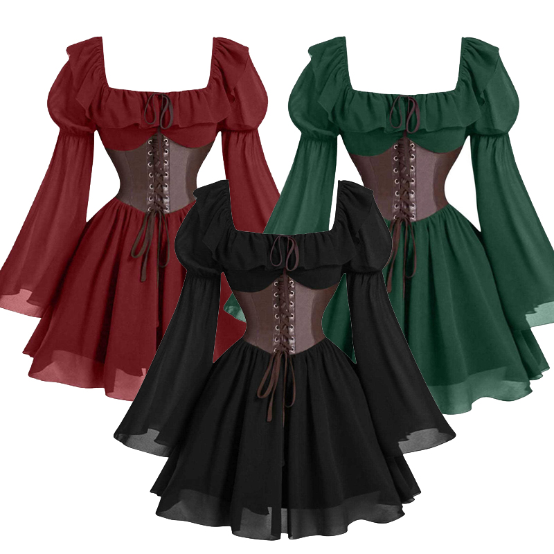 New Medieval Renaissance Perio - Women'S Fashion Renaissance Period reseña y precio