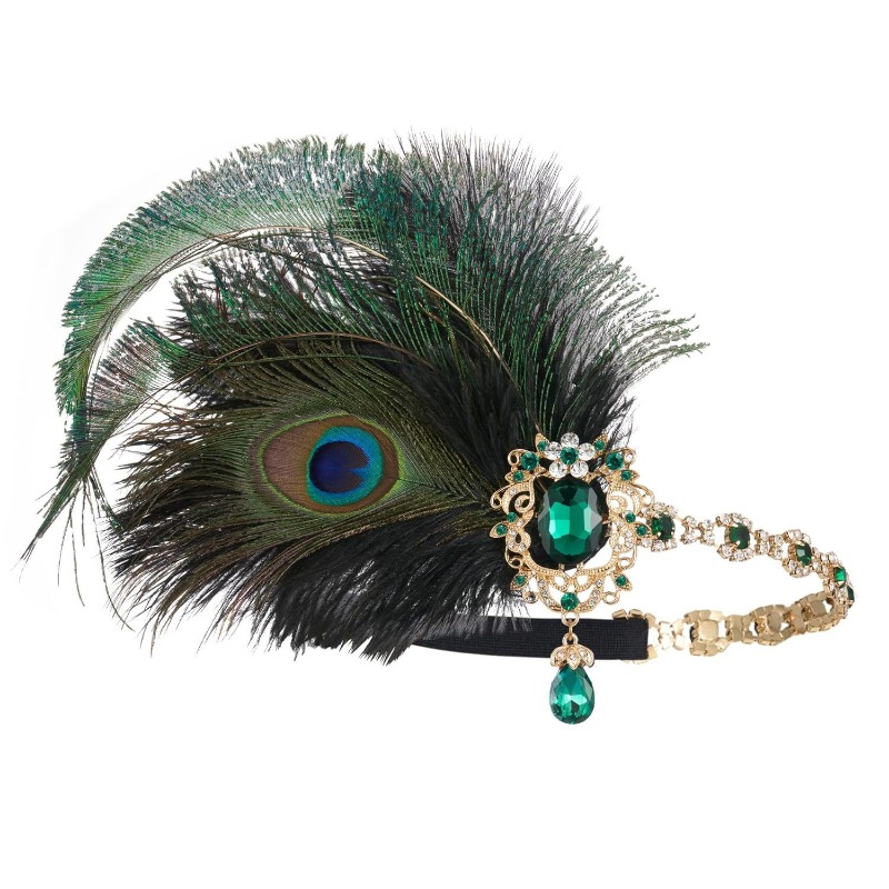 1920s Flapper Peacock Feather  - Women'S Fashion Roaring 20S reseña y precio