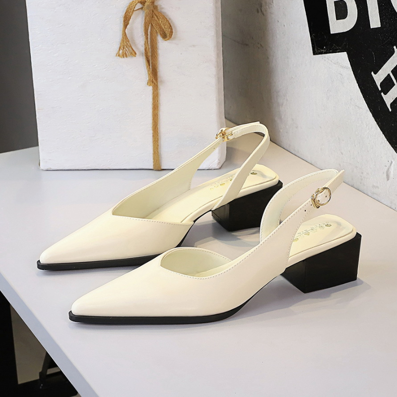 Pointed Toe Back Tripod Strap  - Women Fashion Simple reseña y precio