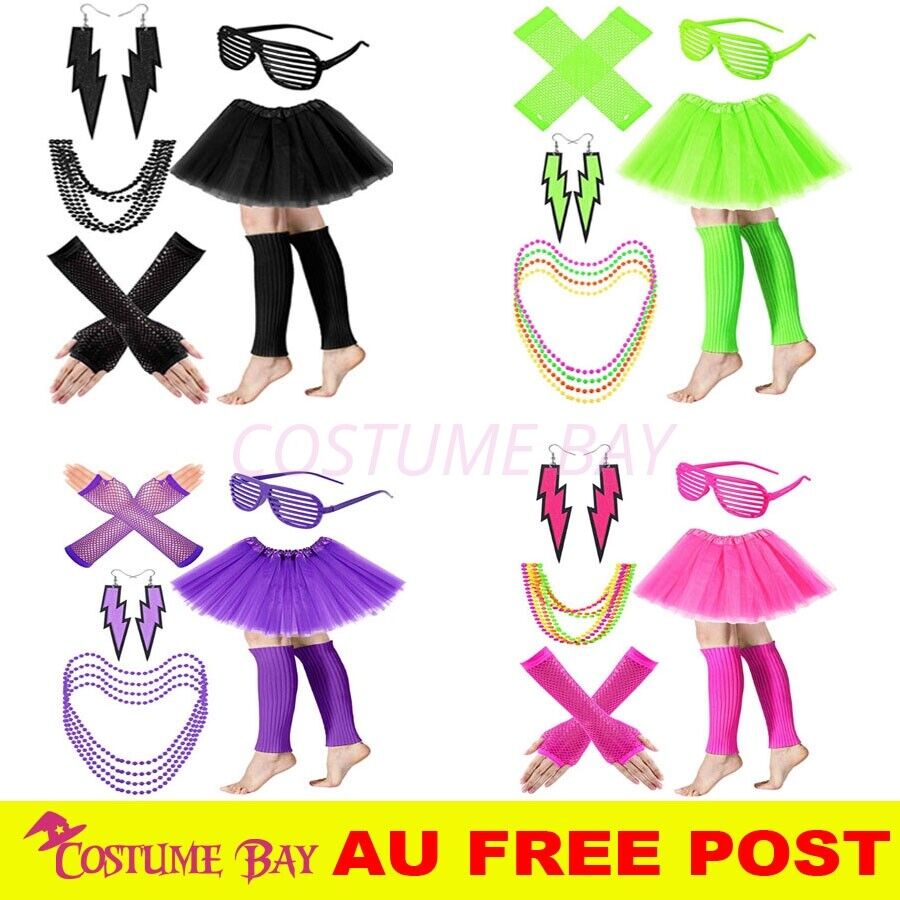 PESENAR Womens Neon 80s Tutu S - Women'S Fashion From The 80S reseña y precio