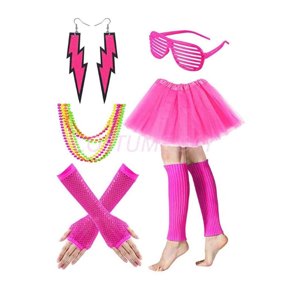 PESENAR Womens Neon 80s Tutu S - Women'S Fashion From The 80S reseña y precio