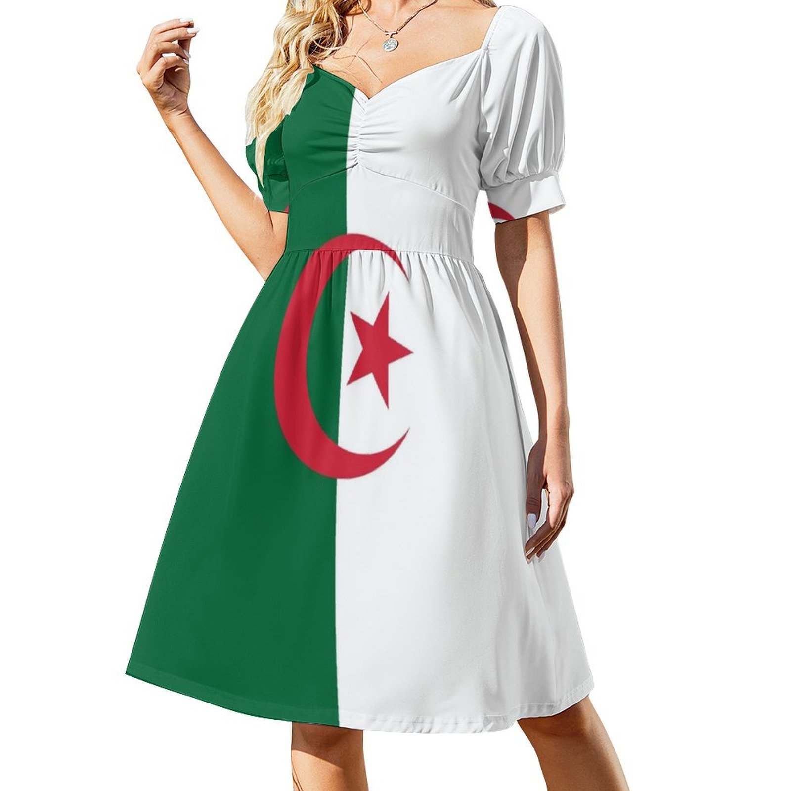 Algerian Flag Boho Chic Dress  - Women Fashion Gown reseña y precio