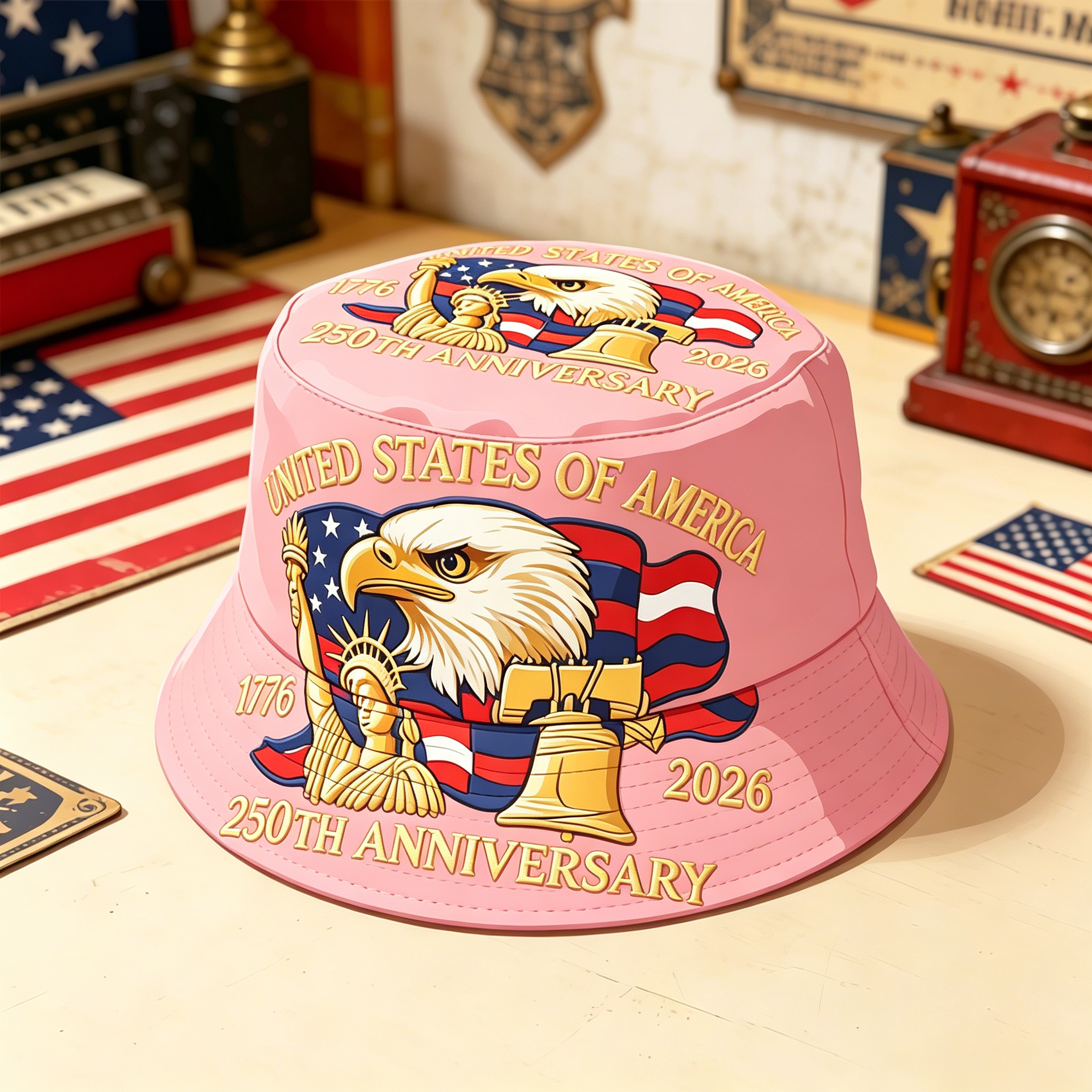 USA 250th Anniversary Bucket H - Bucket Hat Women reseña y precio