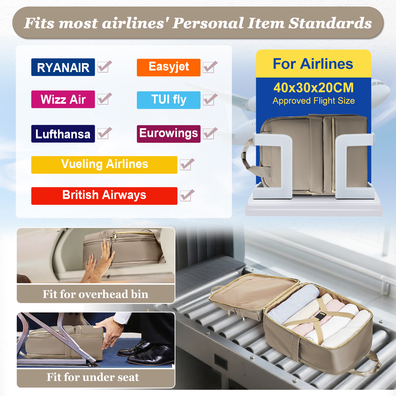 Ryanair 40x30x20 Travel Backpa - Women'S Fashion Trends reseña y precio