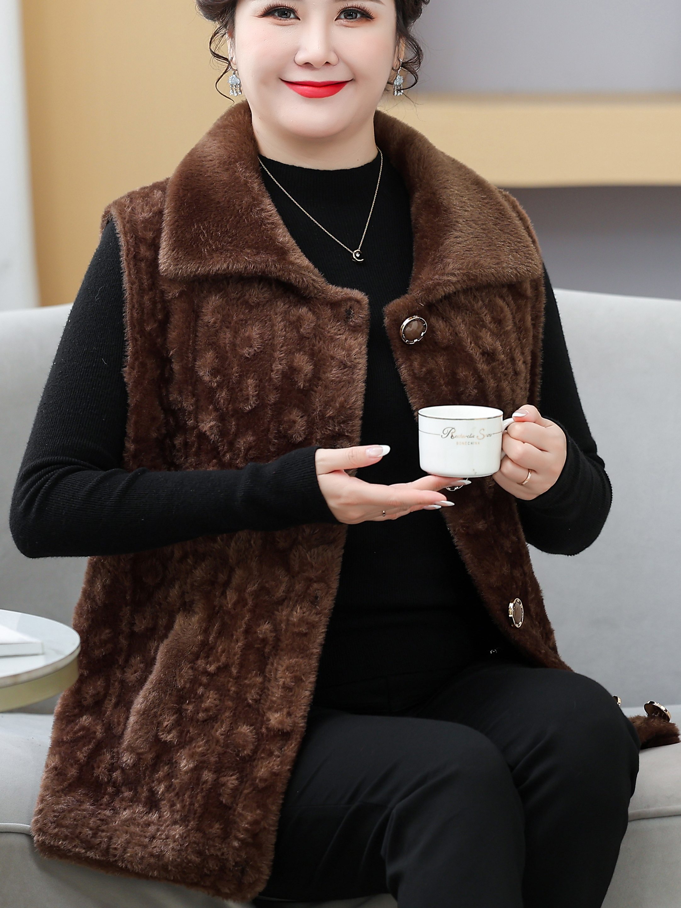 Thickened Woolen Coat for Midd - Women Fashion Over The Years reseña y precio