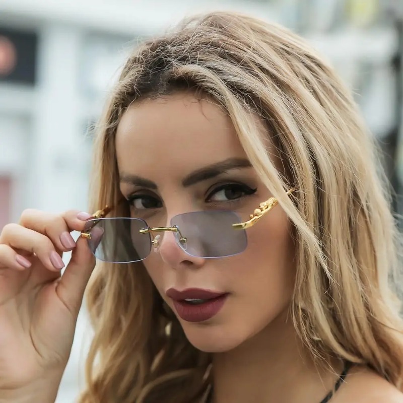 Rimless Small Square Sunglasse - Women'S Fashion Reading Glasses reseña y precio
