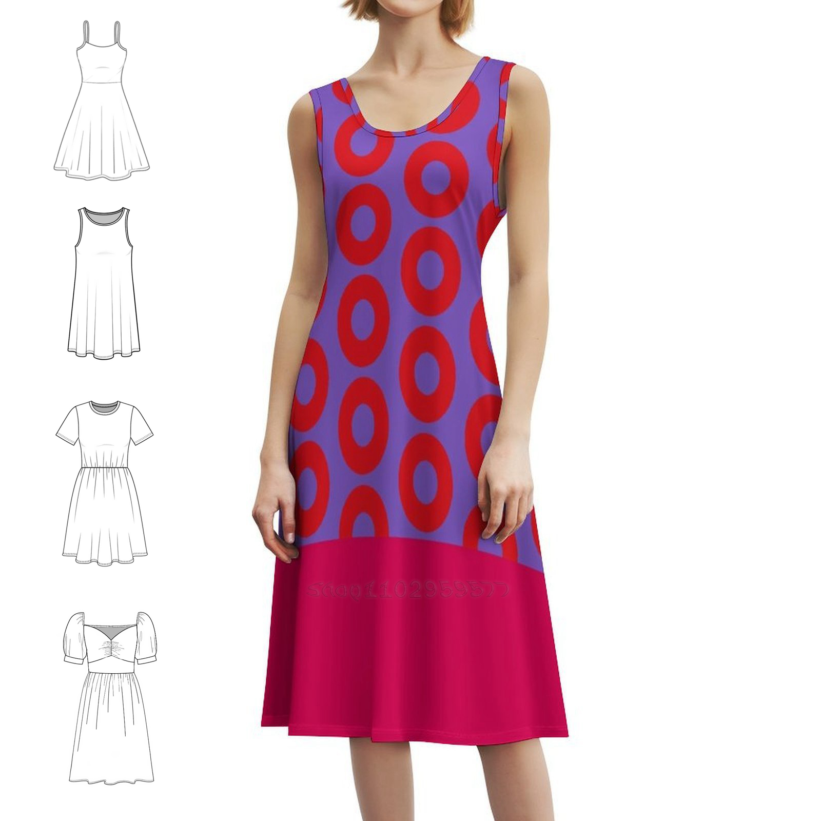 Phish-Fishman Donut Boho Chic  - Women Fashion Gown reseña y precio