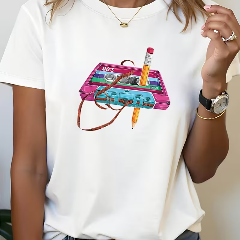 Women's T-shirt Music Festival - Women'S Fashion From The 80S reseña y precio