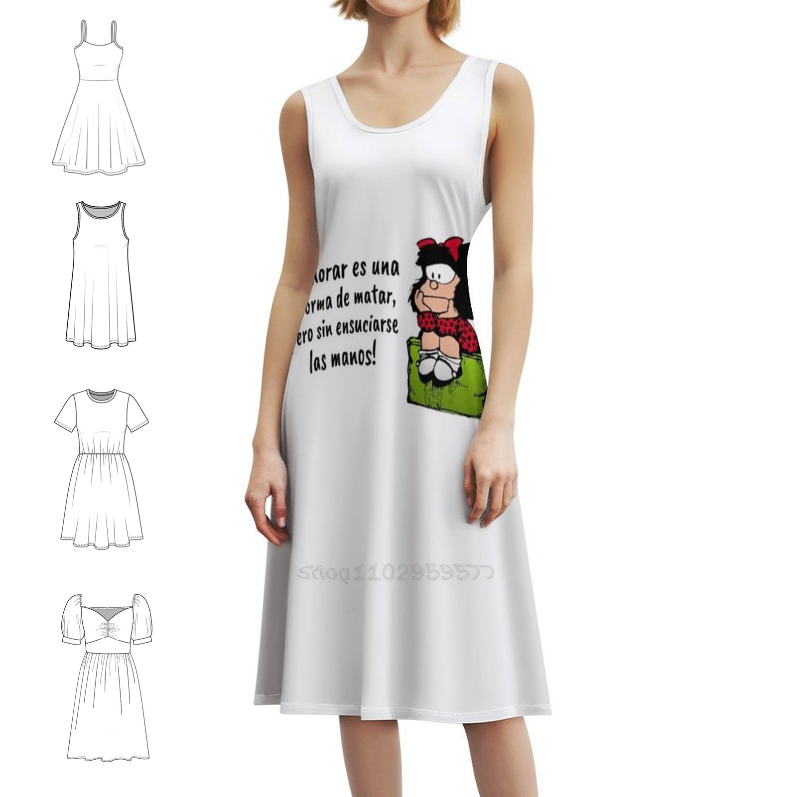 Spanish Quotes And Mafalda Com - Women Fashion Gown reseña y precio