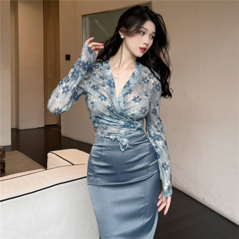 Women Clothing Suit Big Size F - Printed Wrap Skirt reseña y precio
