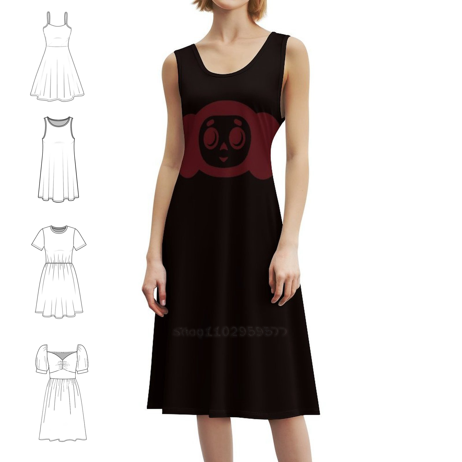 Cheburashka Cartoon Classic Bo - Women Fashion Gown reseña y precio