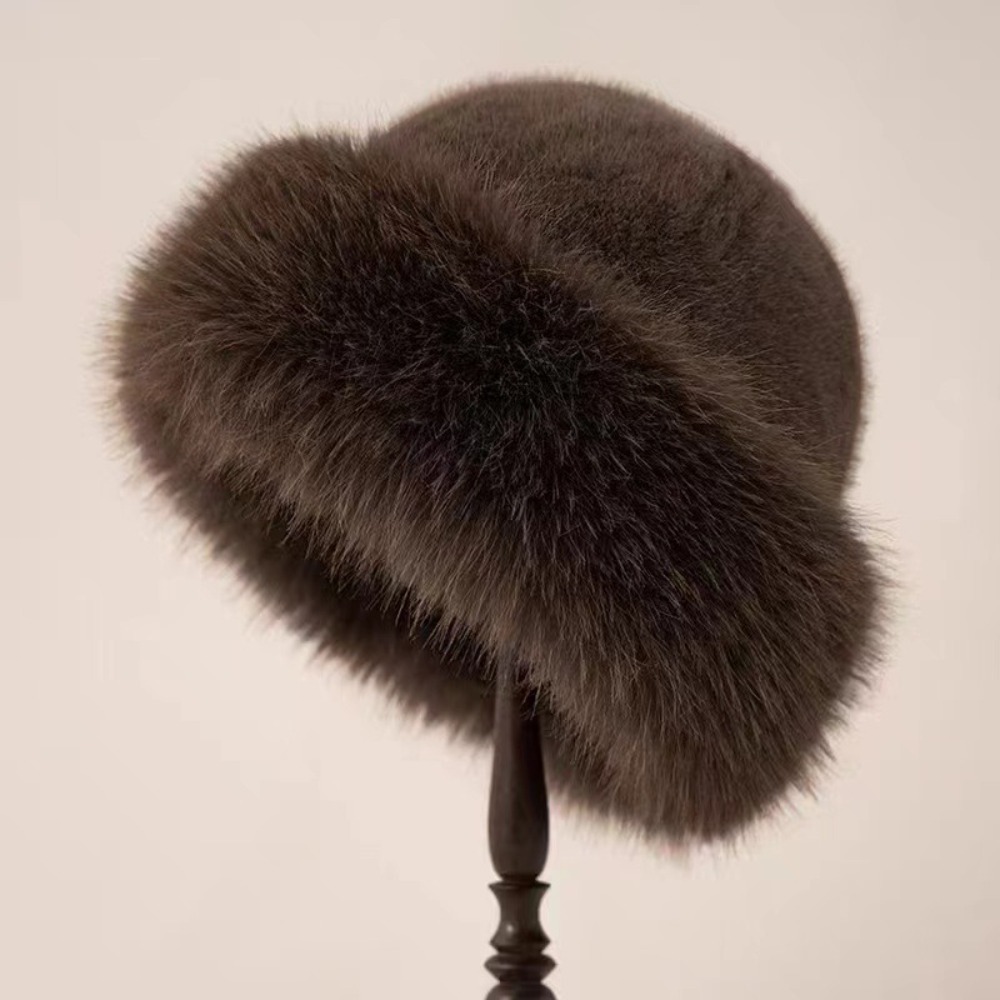 New Warm Fluffy Fur Bucket Hat - Bucket Hat Women reseña y precio