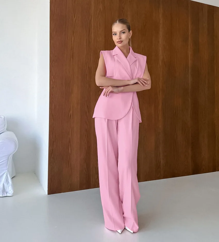 Pink Waistcoat Pants Suit Wome - Women'S Fashion For Summer 2025 reseña y precio