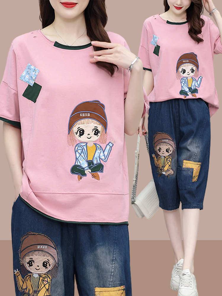 Fashionable Patchwork Short Sl - Women Fashion Over The Years reseña y precio