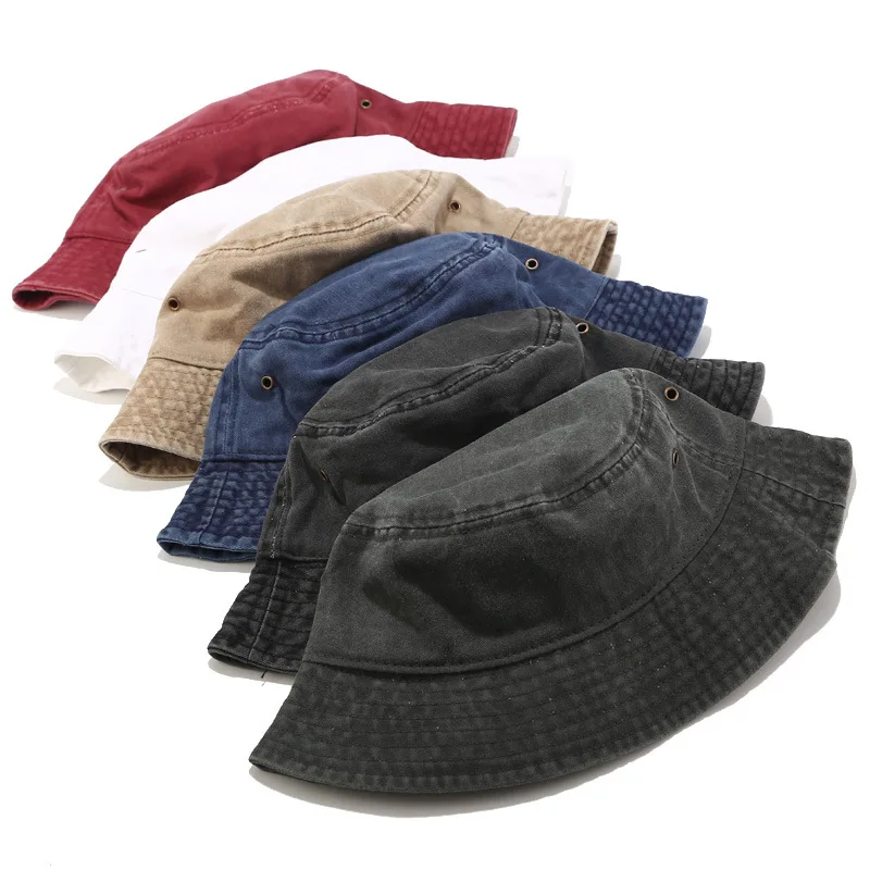 Unisex Washed Cotton Denim Buc - Bucket Hat Women reseña y precio